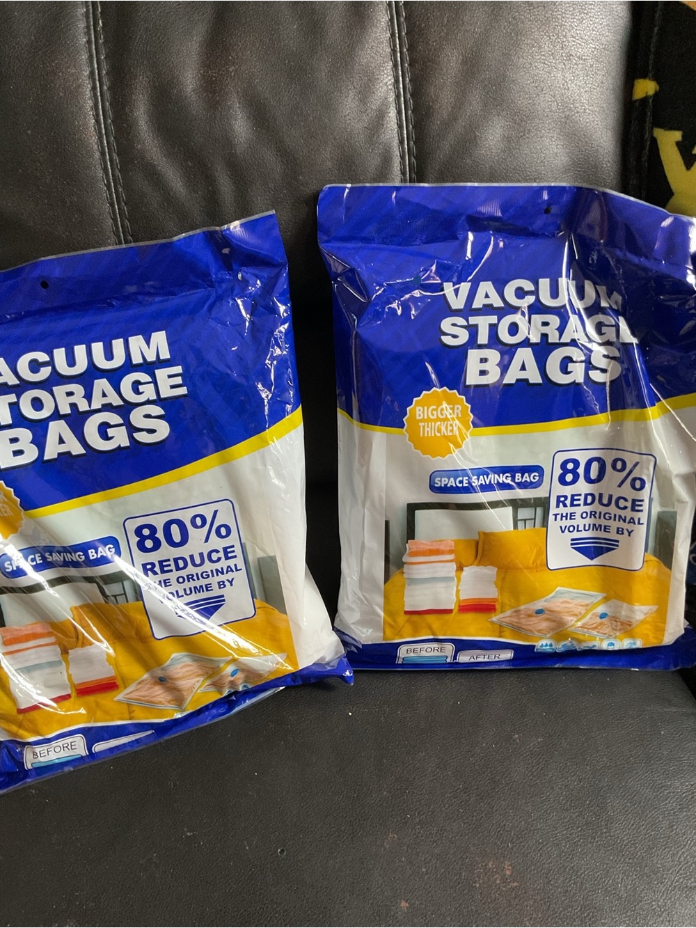 2pk Larger Thicker Vacuum Storage bags and 2 electric pump